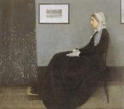 James Mcneill Whistler arrangement in grey and black the artist s mother painting